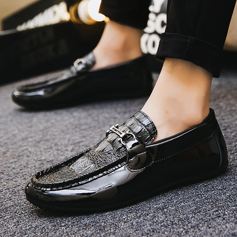 New style fashion men casual loafers slip on flat shoes