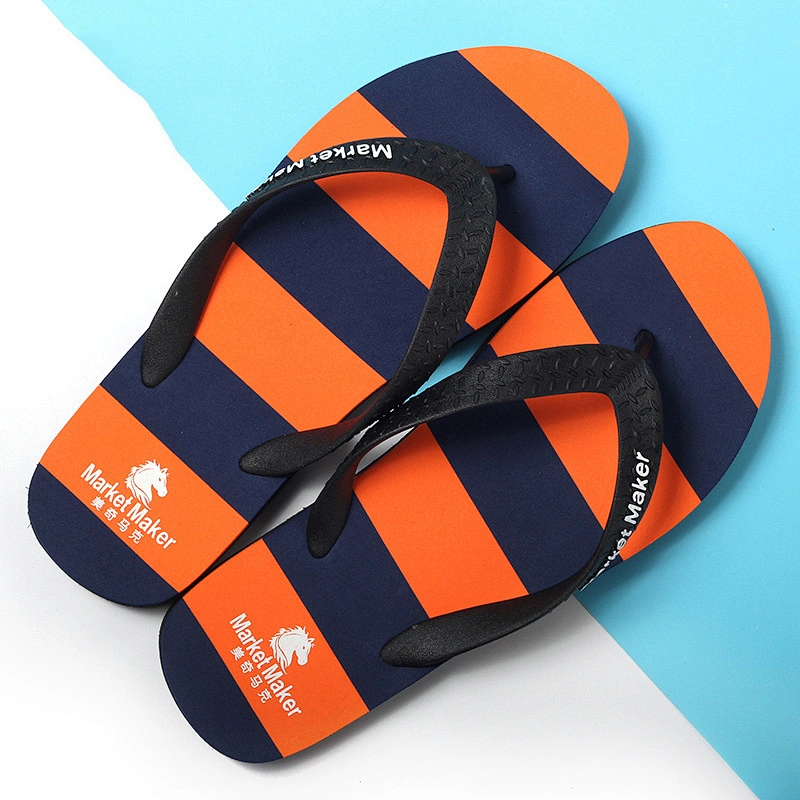 wholesale Outdoor sandals men PVC wedge slippers beach flip flops for summer