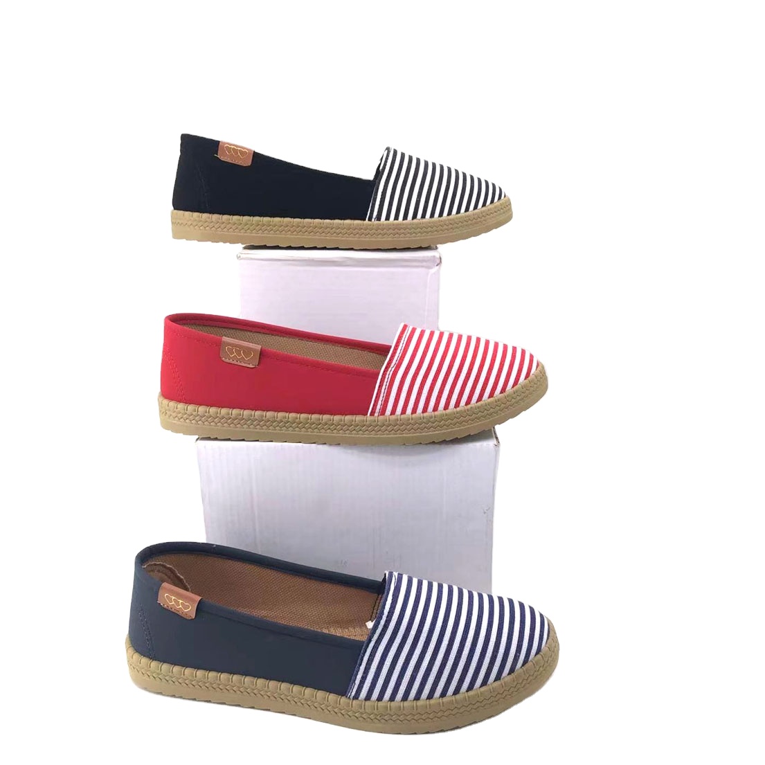 New Trend injection Women slip on loafers Shoes Ladies walking Causal Canvas Shoes