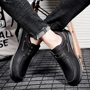 Slip on Loafers Men Cow leather Dress Shoes casual footwear