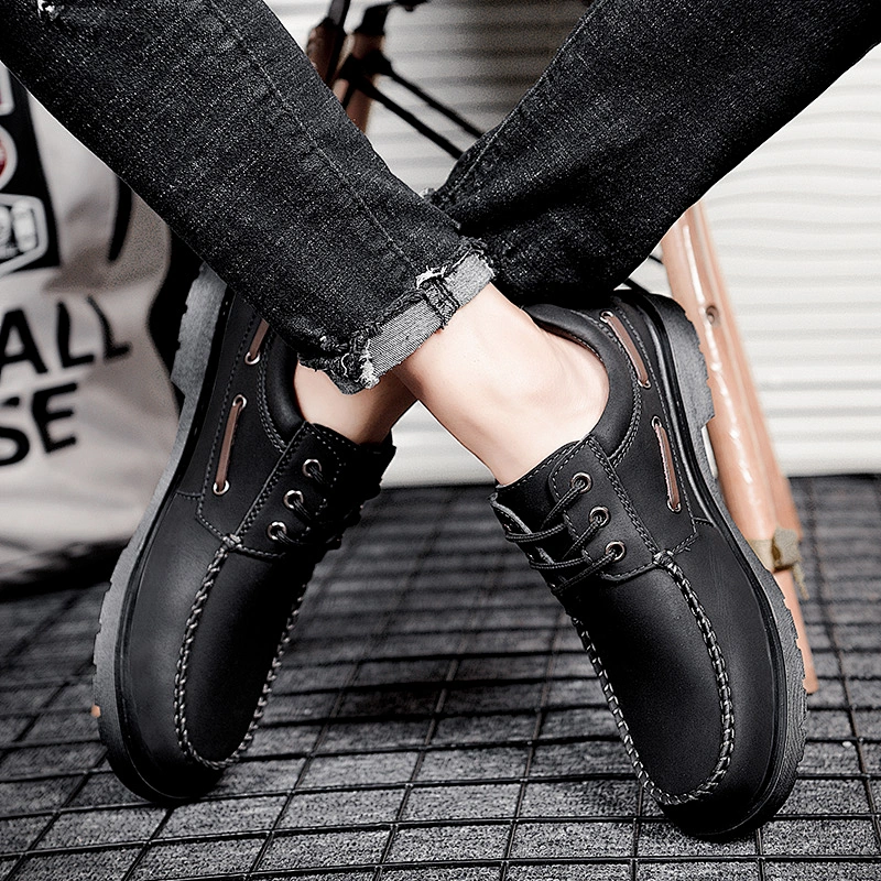 Slip on Loafers Men Cow leather Dress Shoes casual footwear