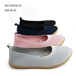 Cheap price injection women classic casual walking shoes ladies loafers flat shoes