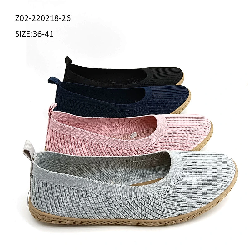 Cheap price injection women classic casual walking shoes ladies loafers flat shoes