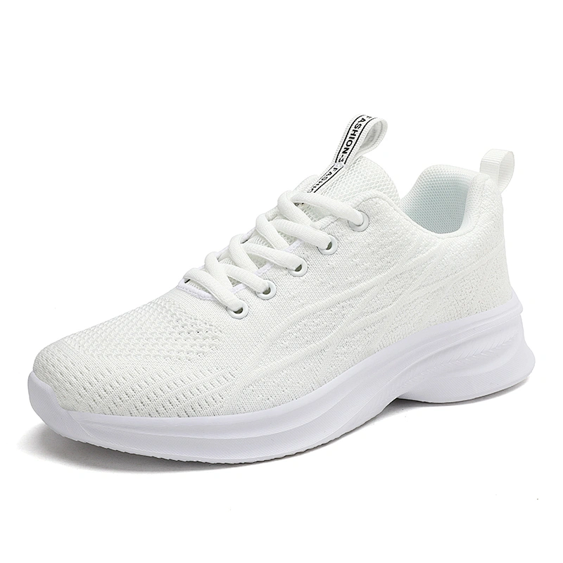 New style lightweight ladies fashion fly knitted casual sneakers shoes women walking style sports shoes
