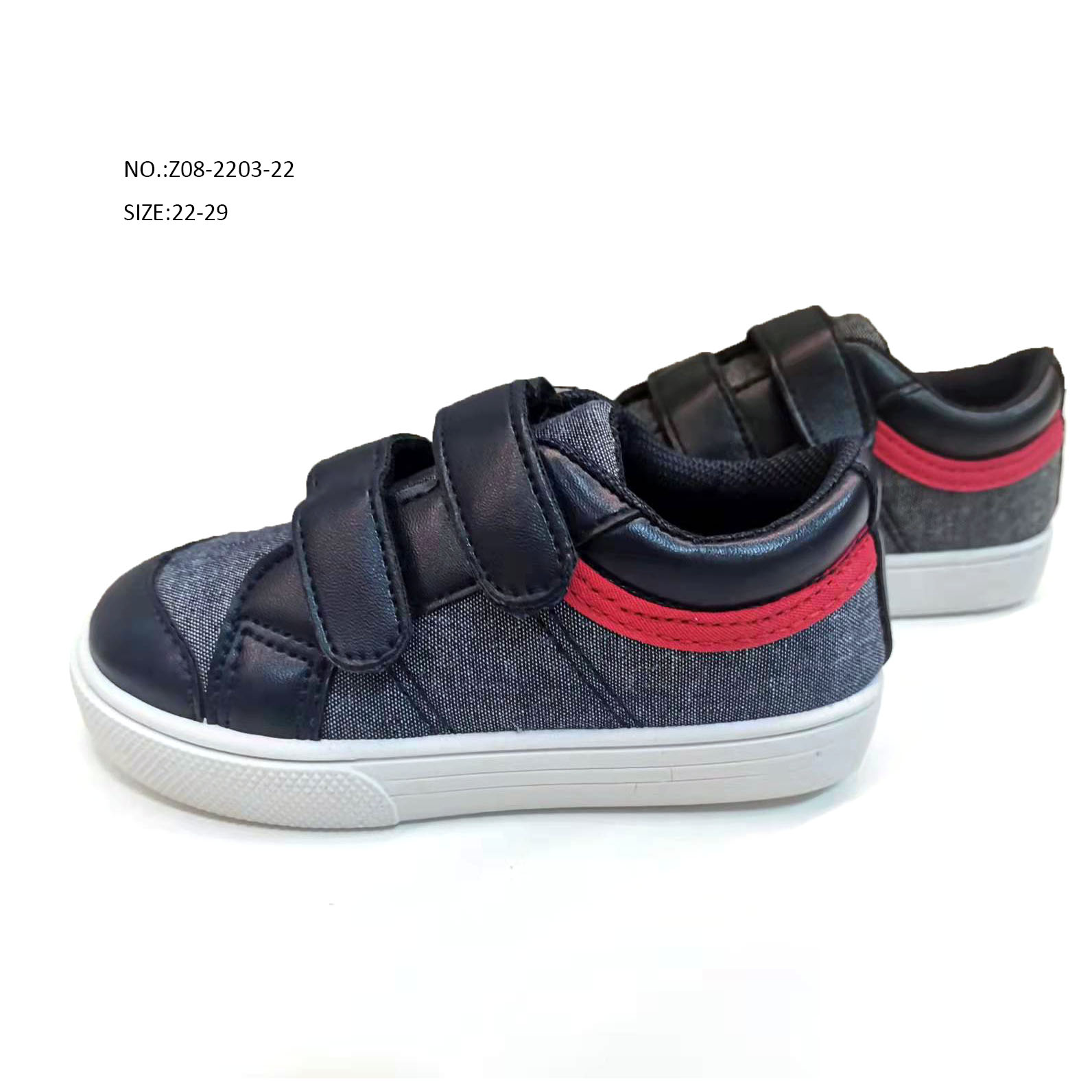 New custom injection Kids Non-Slip Casual Canvas Shoes children shoes with magic tape