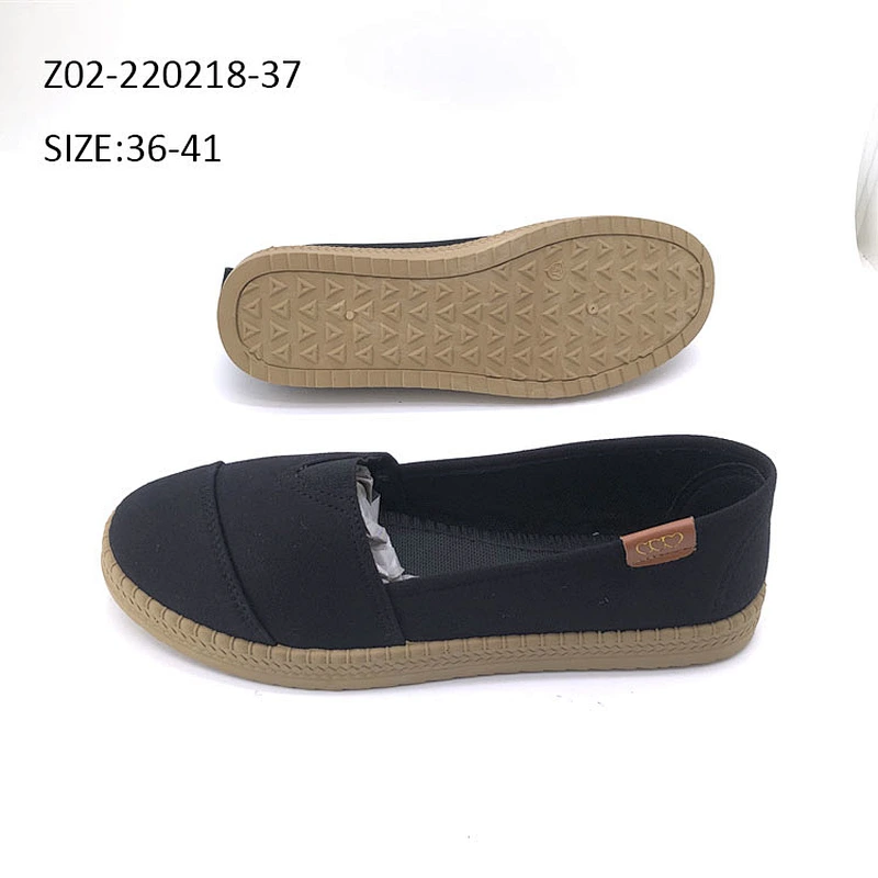 Factory sale Custom injection ladies loafers walking shoes Women flat Casual Canvas Shoes