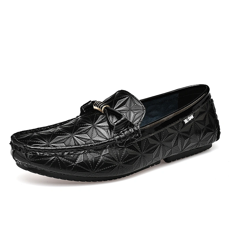 New Design casual Men Loafers slip on driving Leather Shoes