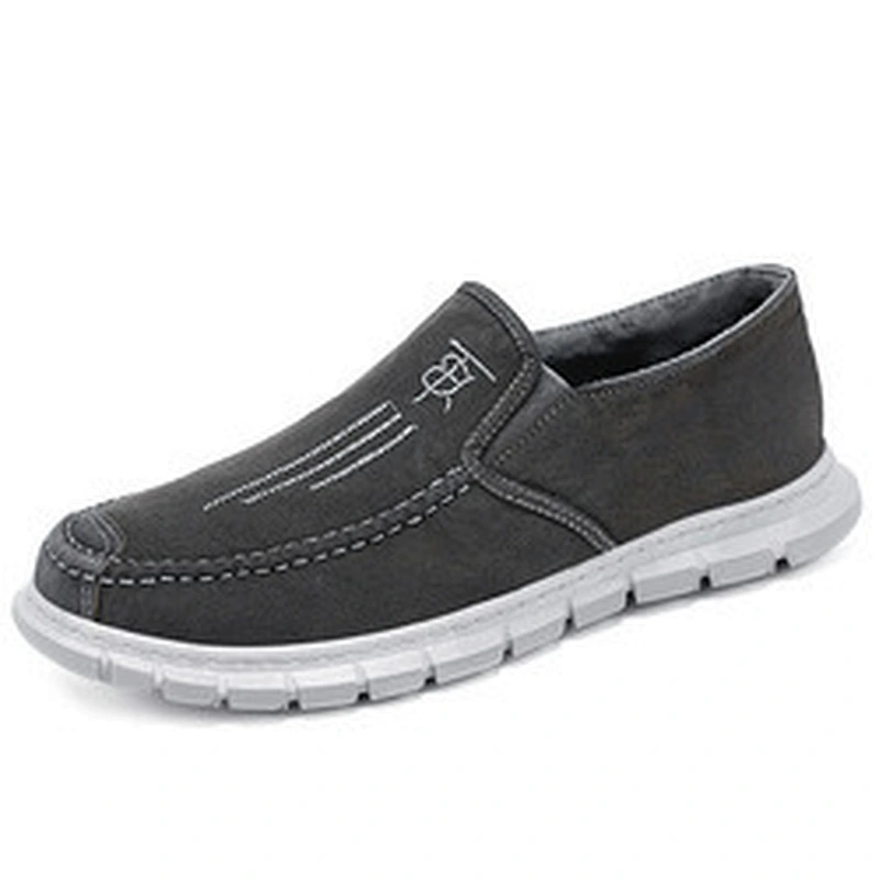 Men Outdoor Sneakers Casual Canvas Slip on Boat Shoes Flat Loafer