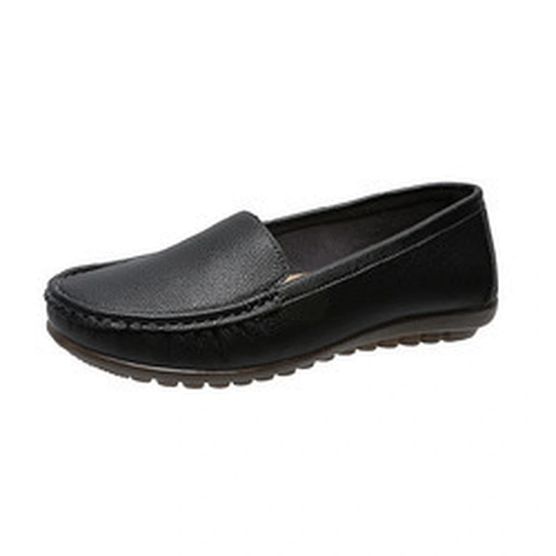 New Korean version Custom women casual nurse shoes flat single loafers leather shoes