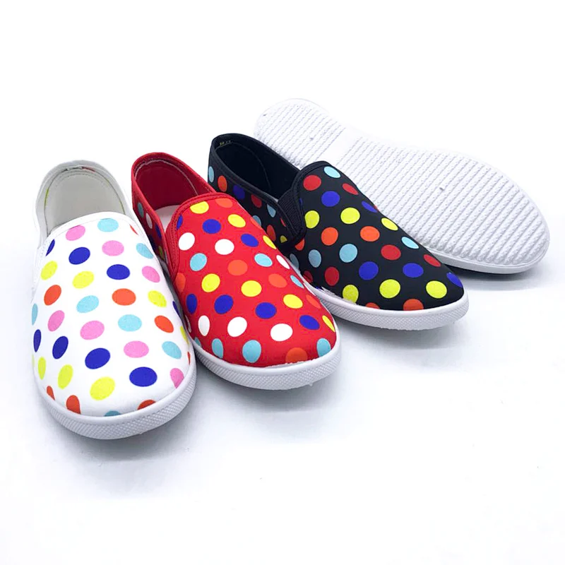 Good Quality Custom Women Injection Flat Casual Canvas Shoes