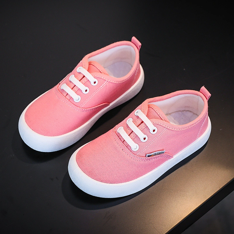 Flat Girls toddler canvas shoes children kids school Running Sneakers