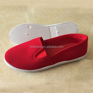 Hot sale customized ladies shoe slip on walking canvas shoes