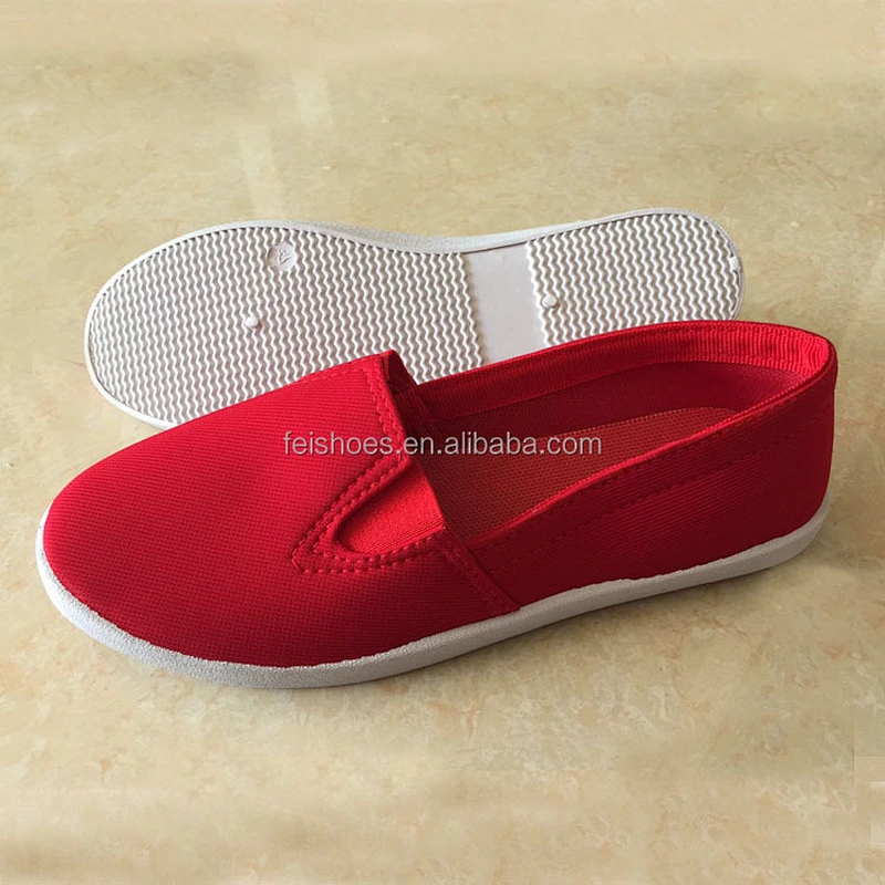 Hot sale customized ladies shoe slip on walking canvas shoes