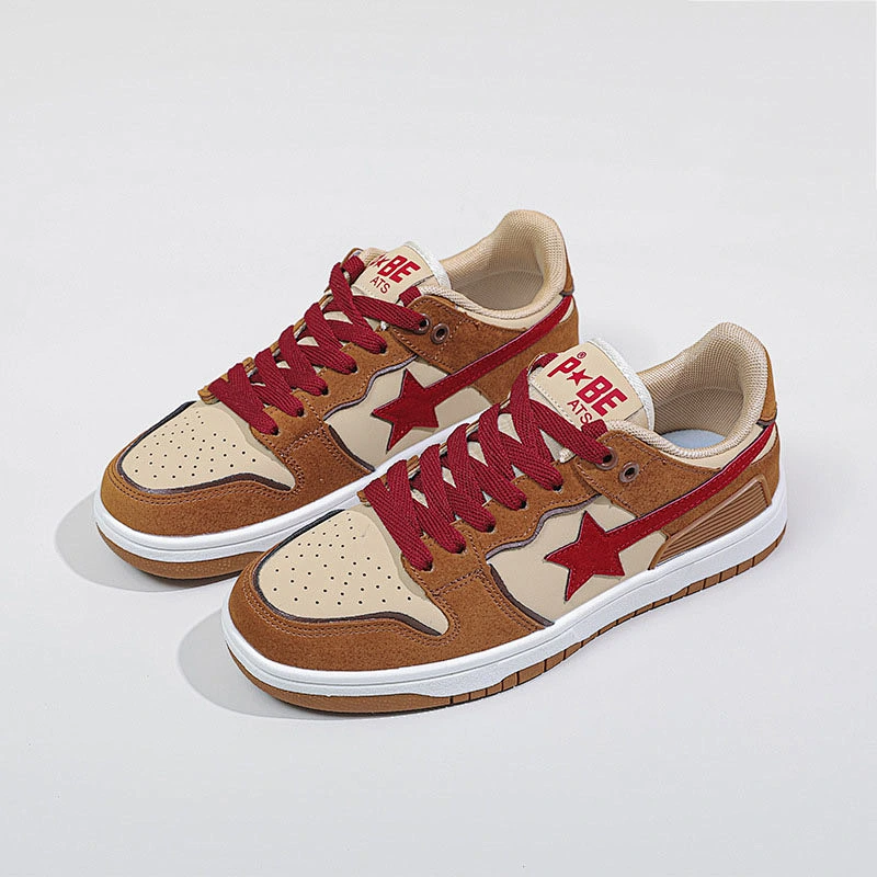 New star design women's all-match retro flat casual shoes couples fashion sports shoes