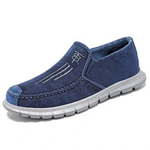 Men Outdoor Sneakers Casual Canvas Slip on Boat Shoes Flat Loafer