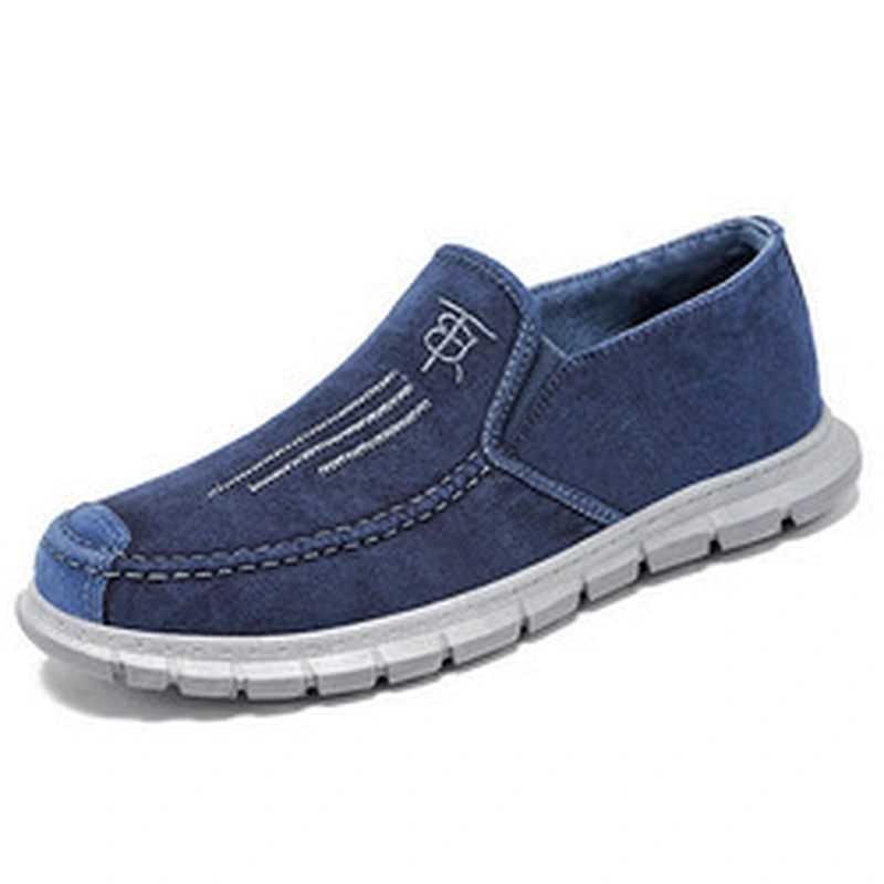Men Outdoor Sneakers Casual Canvas Slip on Boat Shoes Flat Loafer