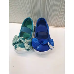 New Bowknot Injection Kids Dance Canvas Slip on Shoes Girls Fashion Casual Children Shoes