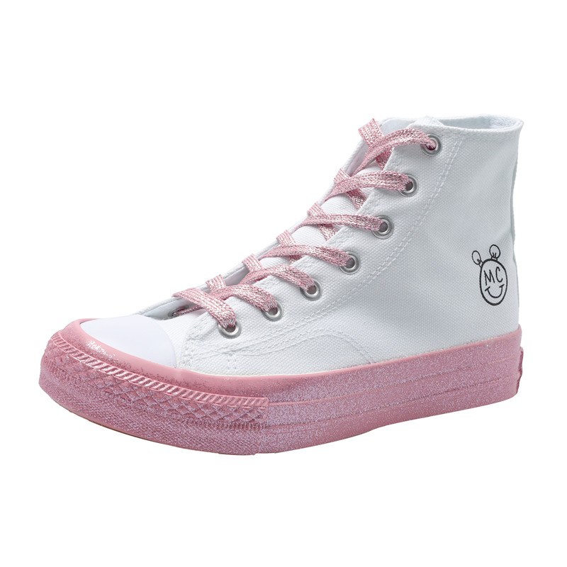 Factory customize Classical Style Wholesale Sneaker Shoes Women High-Top Canvas Casual Shoes with low price