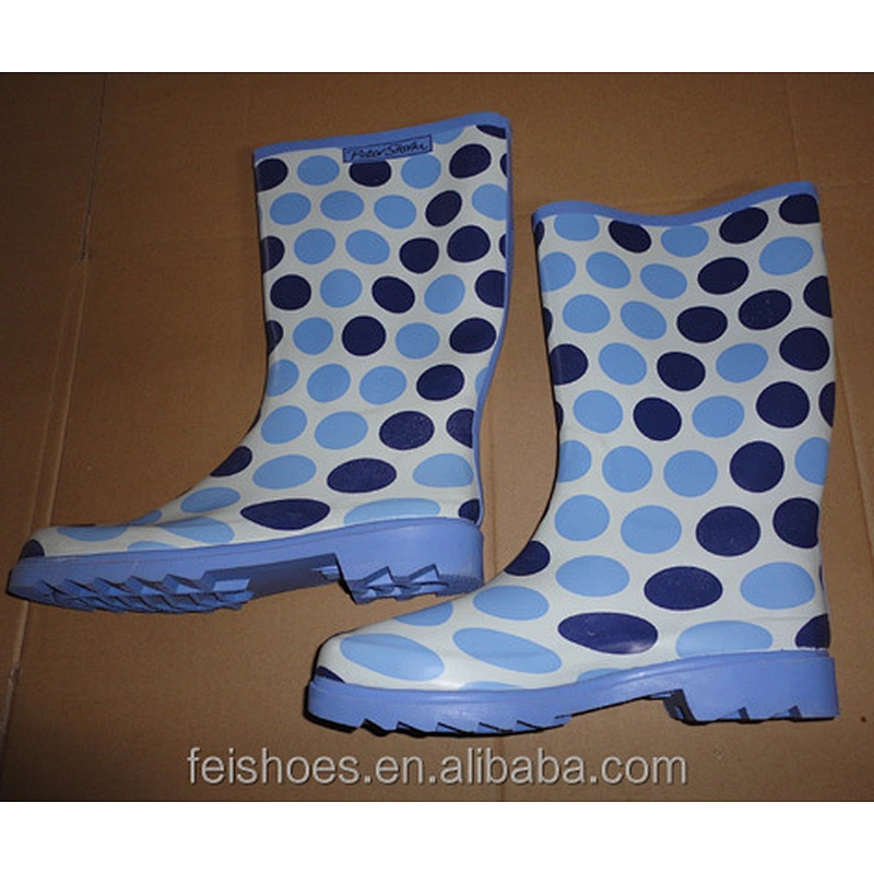 Mixed design women's rubber rain boots stock shoes