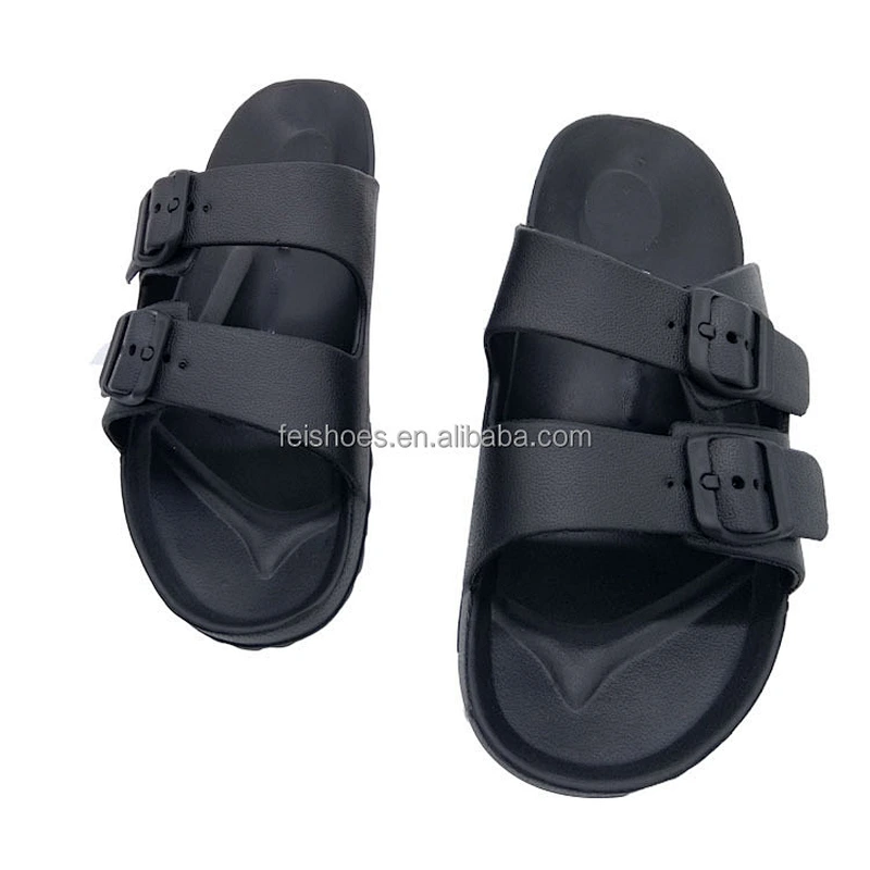 Hot sale two buckles outdoor indoor beach EVA man slipper shoes beach sandals  slippers shoes