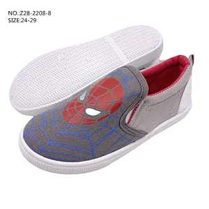 New Non Slip Custom Children Flat Slip on Loafers Injection Casual School Canvas Shoes