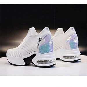 New Height Increasing hollow-out lady sports dad shoes comfortable running women casual shoes