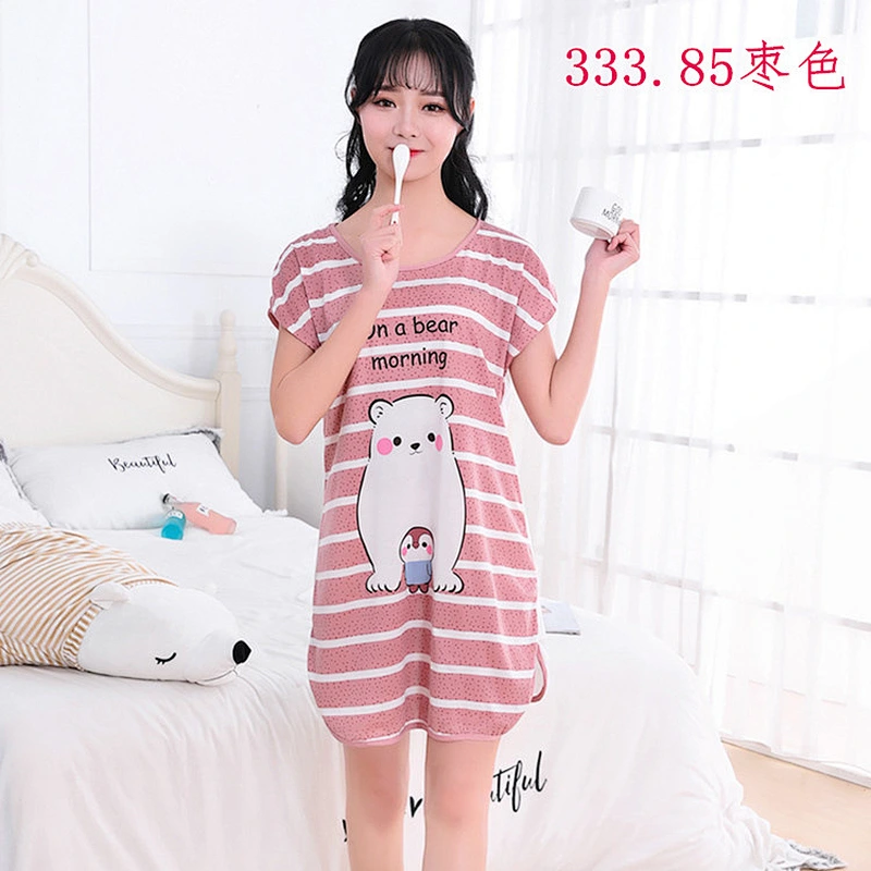 Cute style pajamas ladies mix dress casual and comfortable inventory cotton nightgowns
