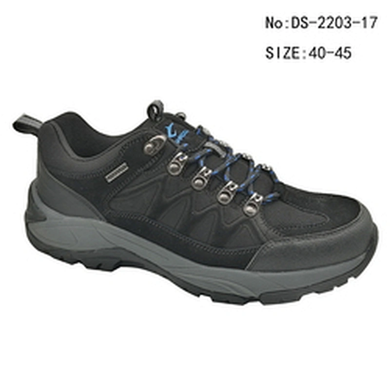 High quality outdoor men leather safety waterproof climbing sports trekking trainers hiking shoes
