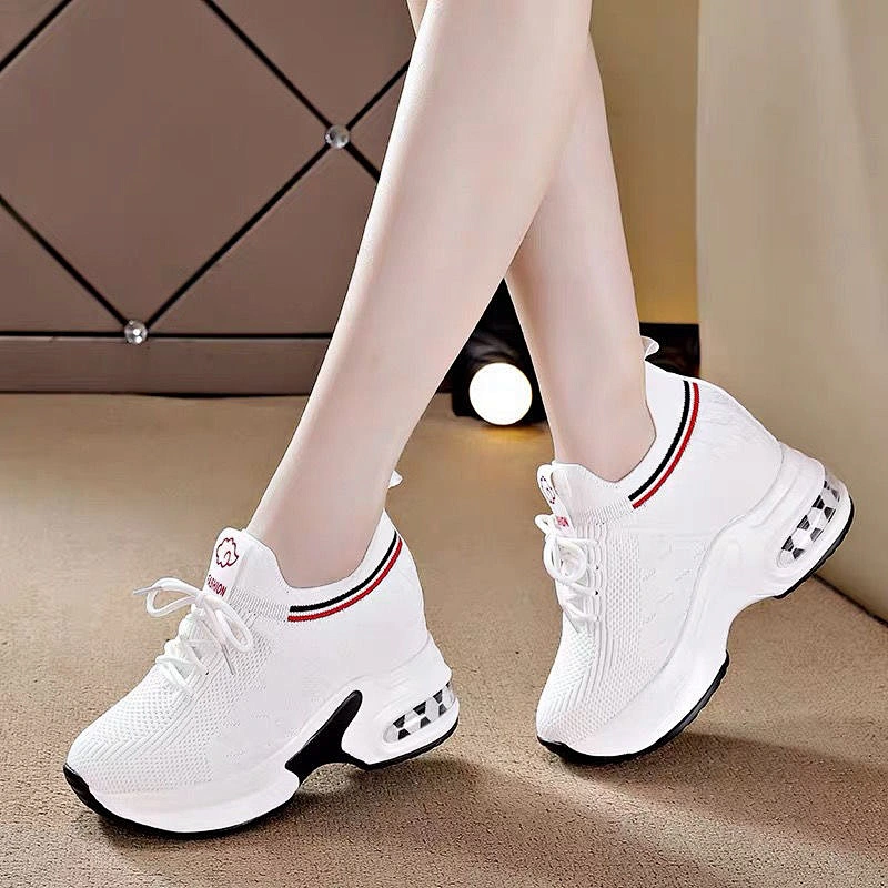 Large size Height Increasing women sports shoes air cushion breathable sneaker casual shoes