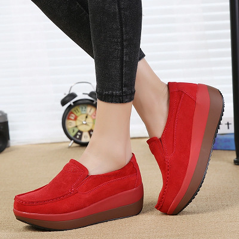 Spring and autumn women casual shoes's shoes new sanded leather leisure mother shoes