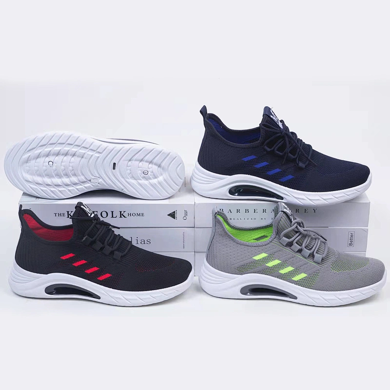 New Custom Air Cushion Injection Men Fly weave Walking Shoes Sneakers Sports Running Shoes