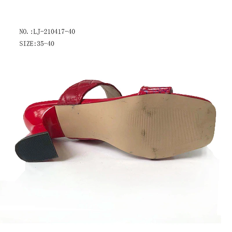 Factory OEM High quality ladies wedges outdoor slides slippers chunky heels sandals for summer