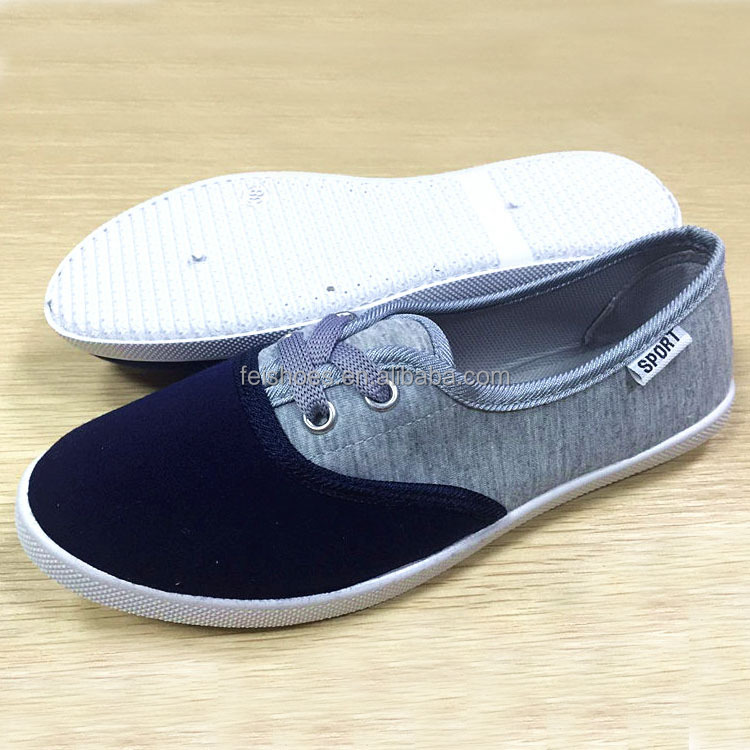 Comfortable ladies flats casual canvas shoe for women