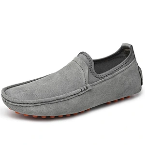 Large Size Men Slip on Casual Driving Loafers Business Dress Leather Shoes