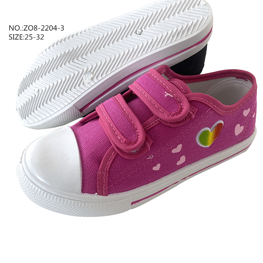 New Custom Buckle Strap Kids Casual Shoes Injection Children Canvas Shoes