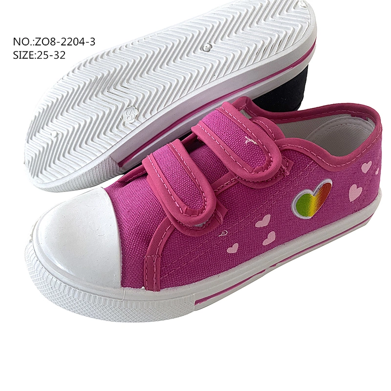 New Custom Buckle Strap Kids Casual Shoes Injection Children Canvas Shoes