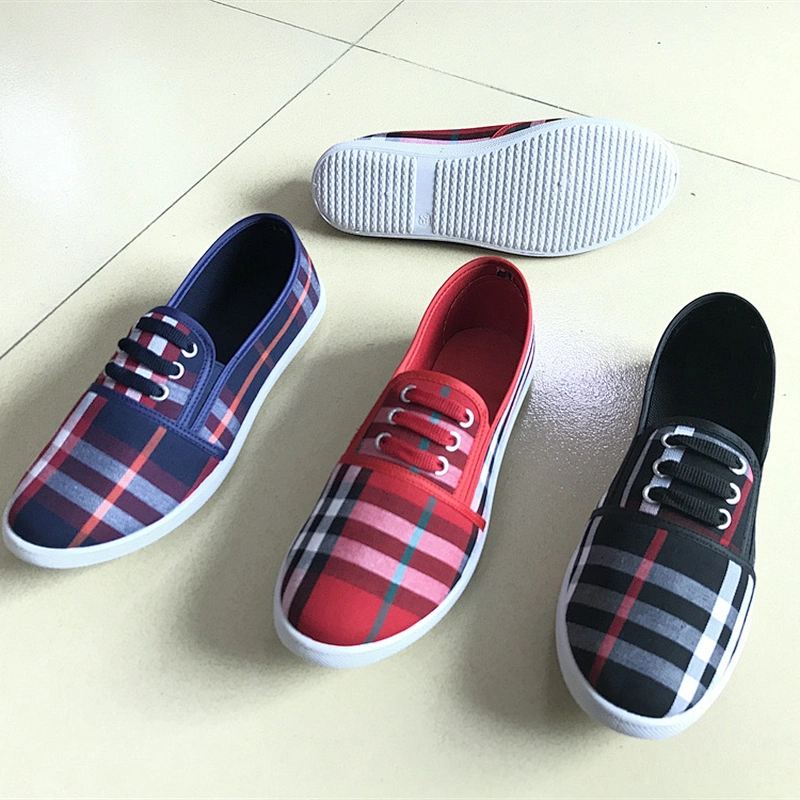 Hot Sale cheap lace up women flat shoes ladies casual Walking canvas shoes
