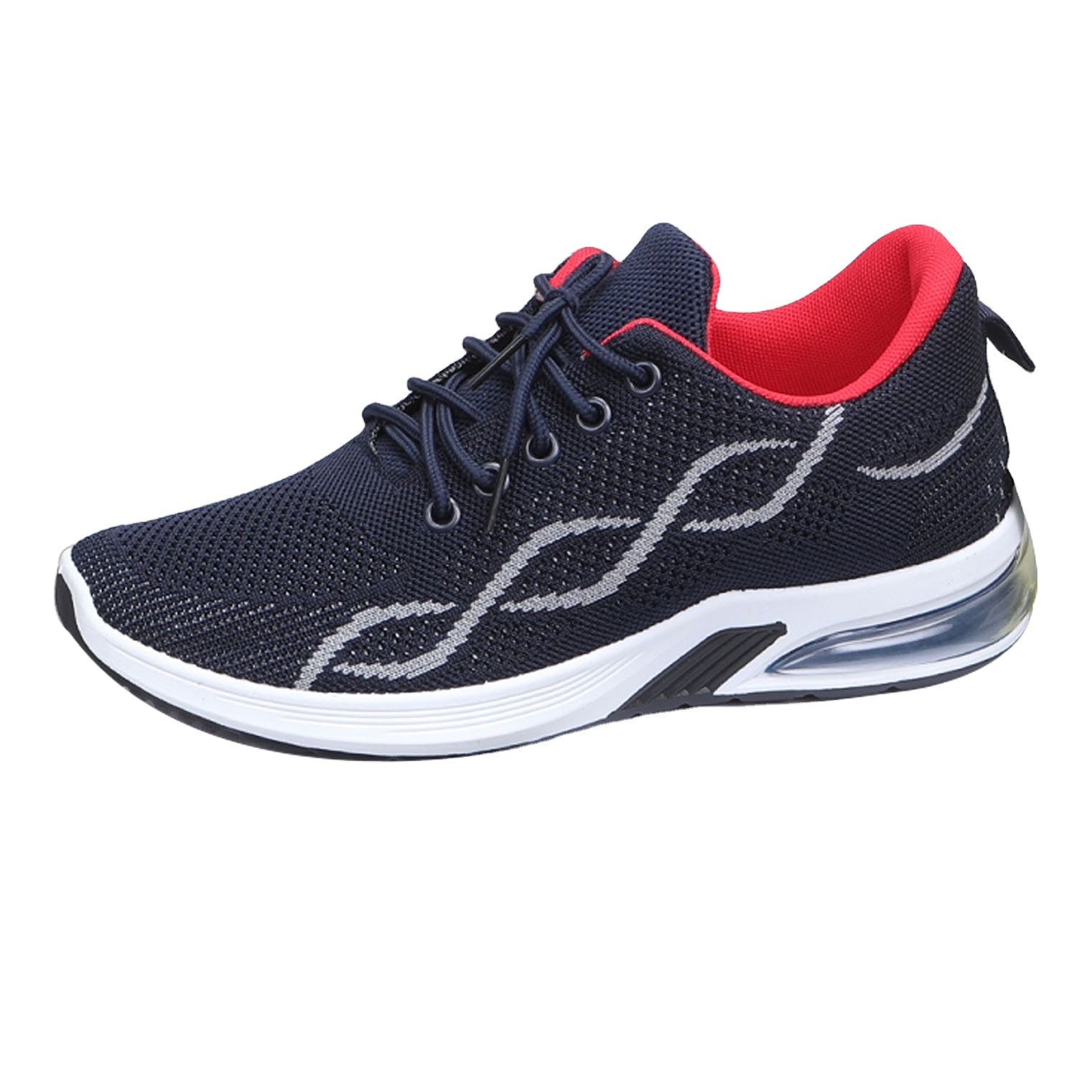 Newest air cushion Custom Fly knit Men Injection Sneaker Casual Fashion Sports Running Shoes