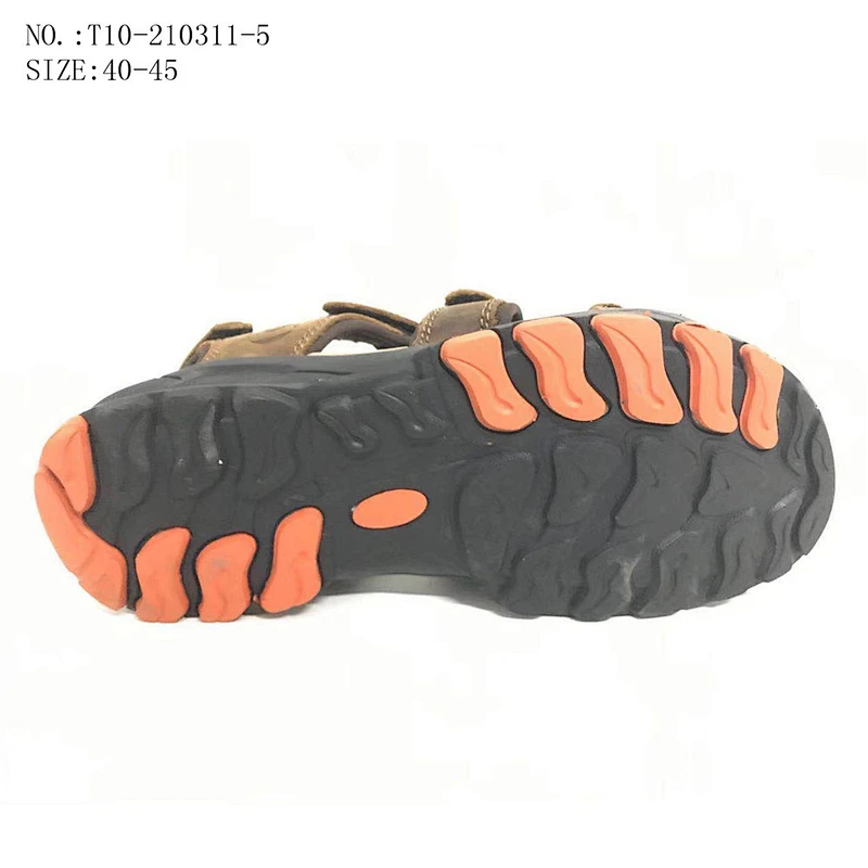 Durable Custom Anti-Slip Man Outdoor Beach Slippers Leather Sandals