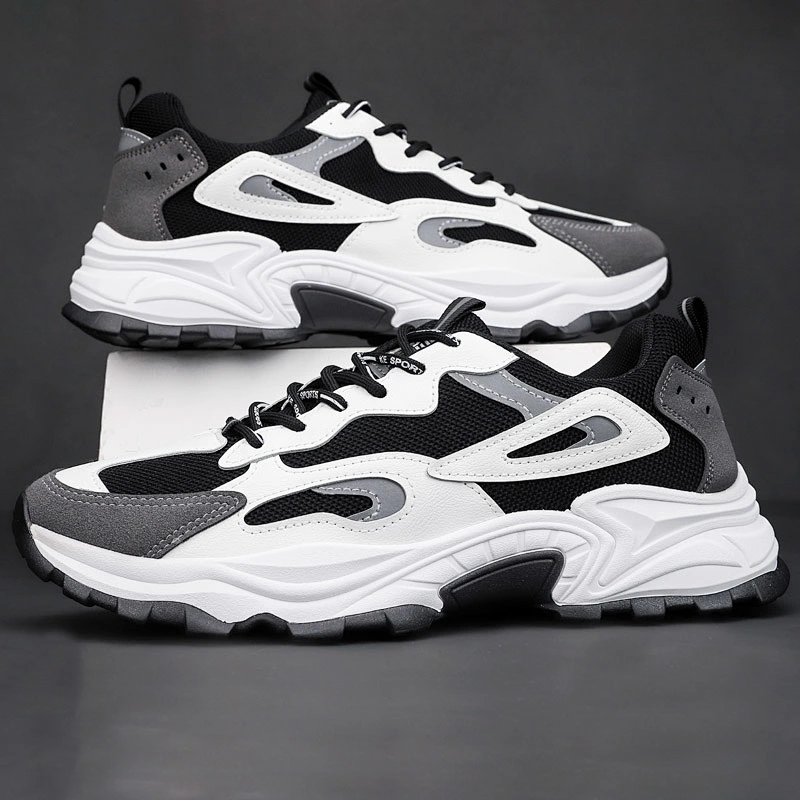 Men Casual Fashion Chunky Sneakers Lace Up Sport Walking Shoes
