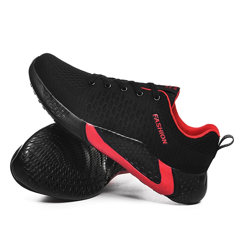 Hot sale fly knit men fashion athletic sports running shoes sneaker shoes