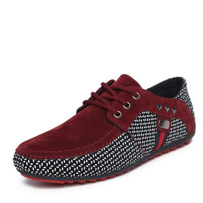 New fashion breathable men slip on loafers casual leather shoes stock