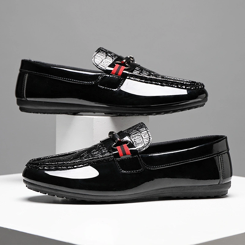 New style fashion men casual loafers slip on flat shoes