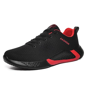 Hot sale fly knit men fashion athletic sports running shoes sneaker shoes