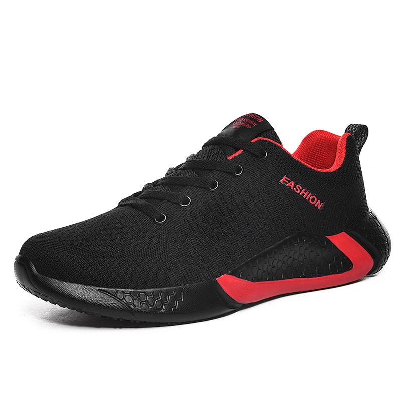 Hot sale fly knit men fashion athletic sports running shoes sneaker shoes