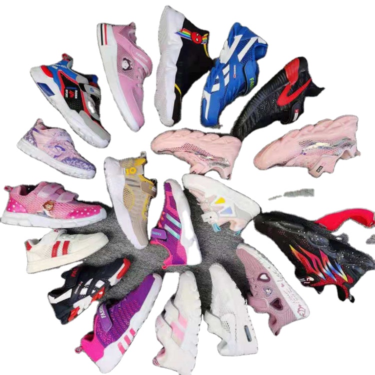 Mix style mesh kids sports casual stock shoes children running shoes stock