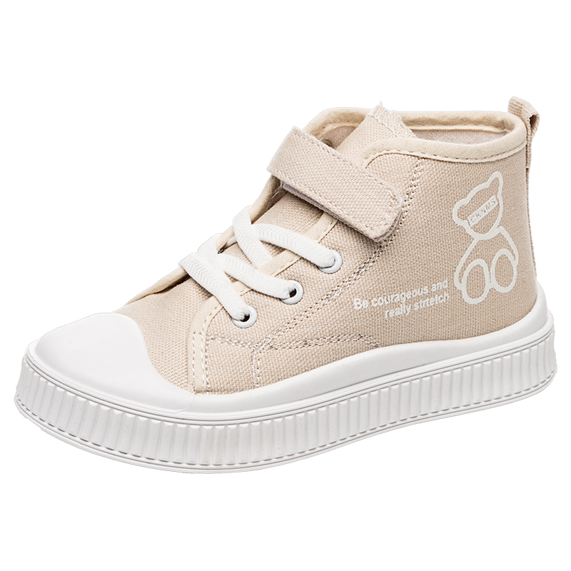 Comfortable Cute high top children canvas shoes school Sneakers for kids