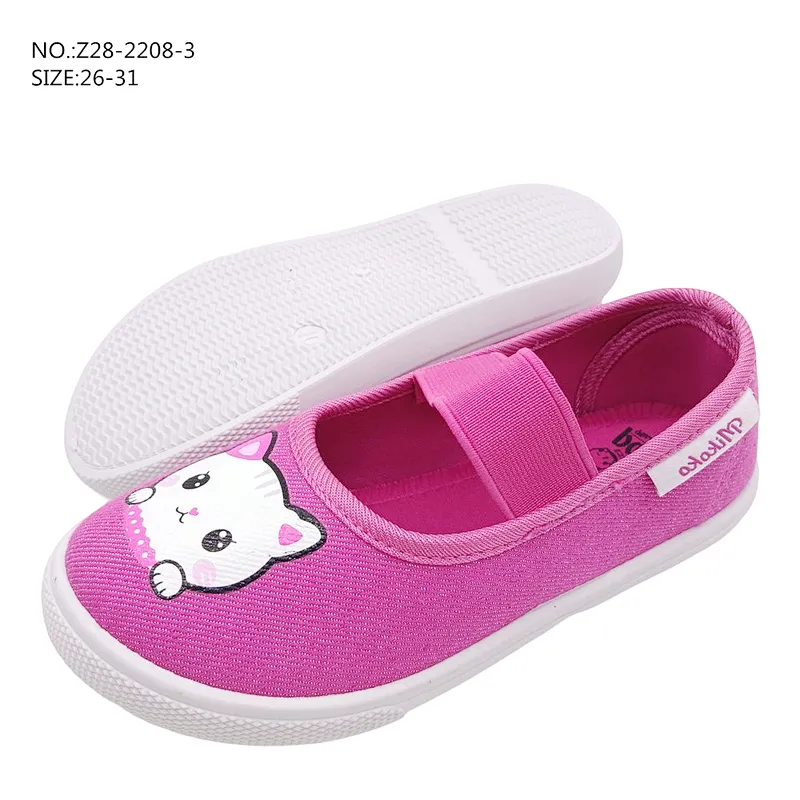 New Custom Fashion Children Casual Slip on Canvas Shoes Elastic Injection flat Dance Shoes