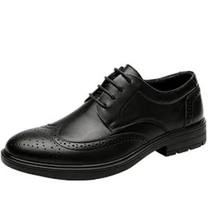 Men dress shoes pointed leather footwear Casual Commerce Shoes  stock
