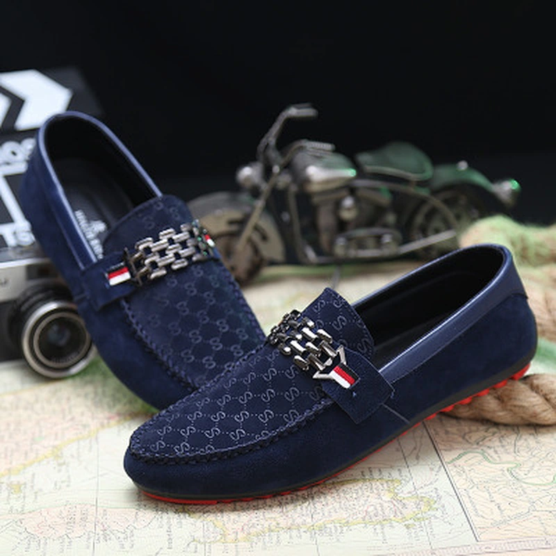 New fashion casual slip on loafers men business leather shoes